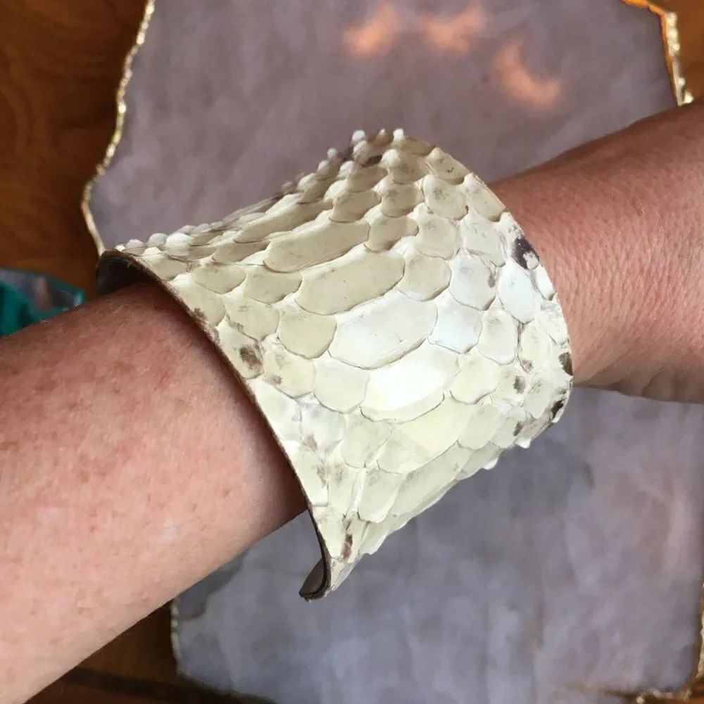 WHITE PYTHON 2” Cuff - Picture 3 of 8